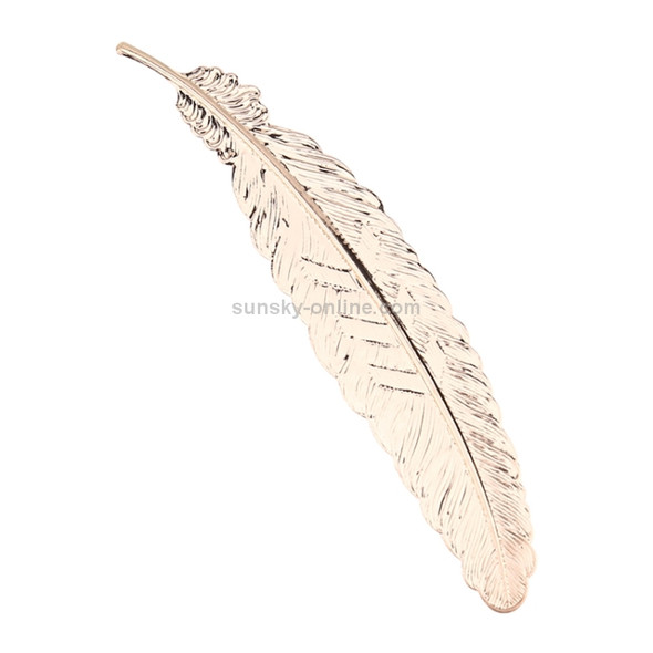 10 PCS Creative Metal Feather Bookmark Vintage Book Markers(Champagne Gold)