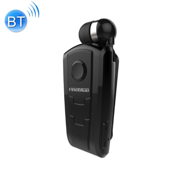 F910 CSR4.1 Retractable Cable Caller Vibration Reminder Anti-theft Bluetooth Headset (Black)