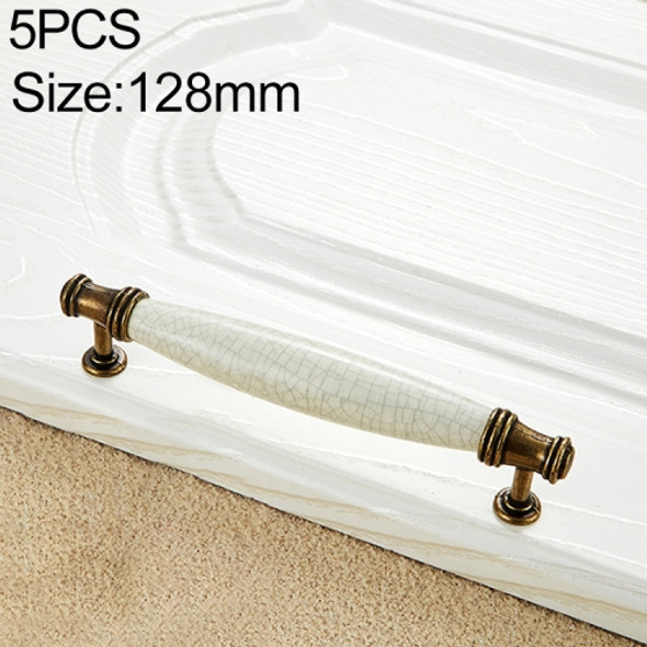 5 PCS 5001_128 Fine Gold Crack Hardware Cabinet Handle