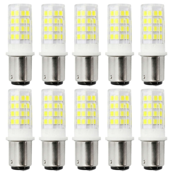 10 PCS YWXLight BA15D 5W 2835SMD 51LEDs Ceramics Light LED Corn Light, AC 220-240V (Cool White)