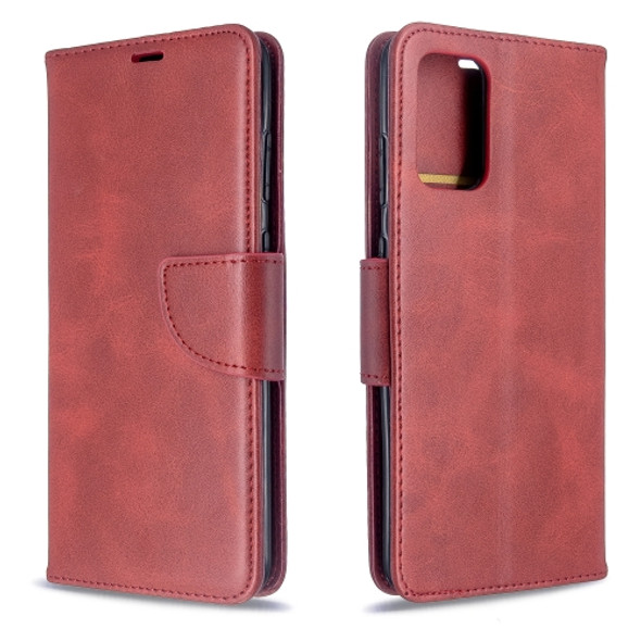 For Galaxy S20 Ultra Retro Lambskin Texture Pure Color Horizontal Flip PU Leather Case with Holder & Card Slots & Wallet & Lanyard(Red)