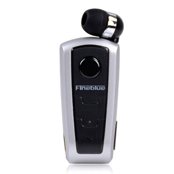 F910 CSR4.1 Retractable Cable Caller Vibration Reminder Anti-theft Bluetooth Headset (Silver)