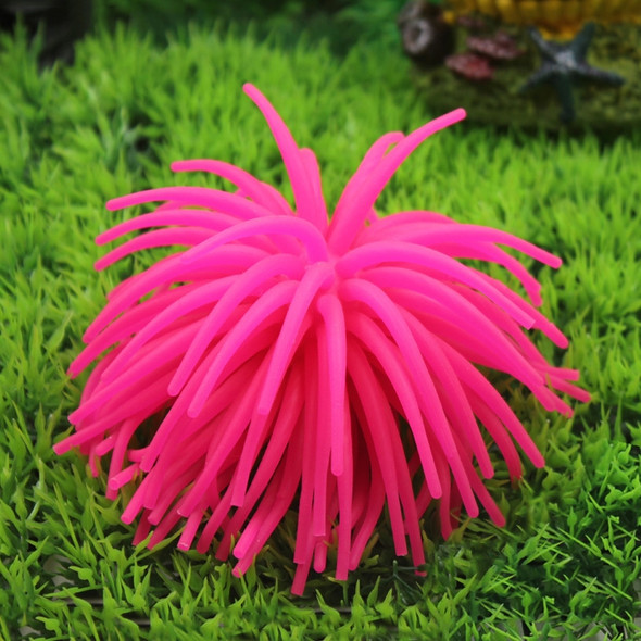 3 PCS Aquarium Articles Decoration TPR Simulation Sea Urchin Ball Coral, Size: M, Diameter: 10cm(Pink)