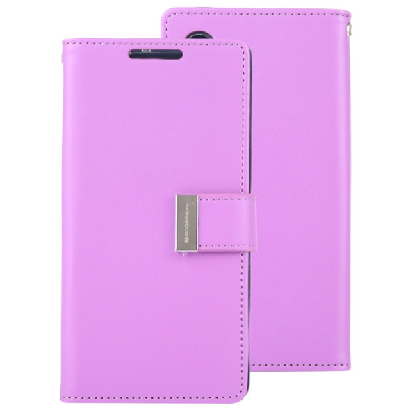GOOSPERY RICH DIARY  PU + TPU Crazy Horse Texture Horizontal Flip Leather Case with Card Slots & Wallet for Galaxy Note 10(Purple)
