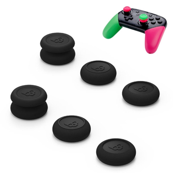 Left + Right Gamepad Rocker Cap Button Cover for NS Pro / PS4 (Black)