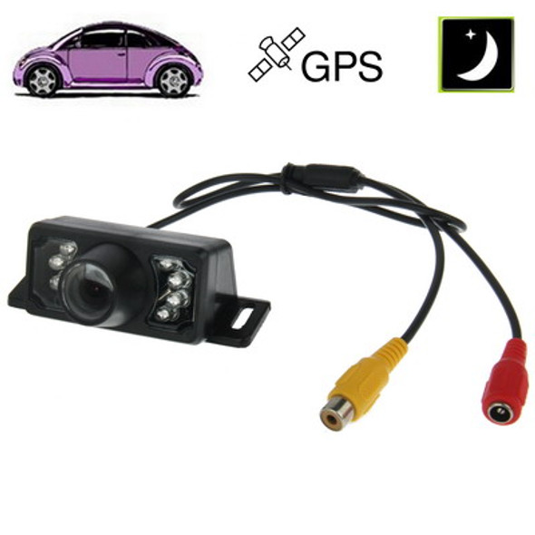 7 LED IR Infrared Waterproof Night Vision Wired Short Lens DVD Rear View, With Scaleplate, Support Installed in Car DVD Navigator or Car Monitor, Wide Viewing Angle: 140 degree (YX002)(Black)