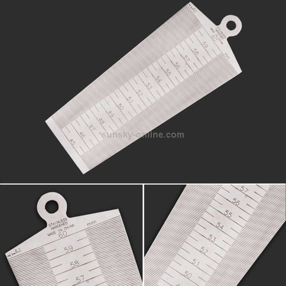 Wedge Feeler Gap 45-60mm Stainless Steel Ruler Inspection Taper Gauge Metric Measure Tool