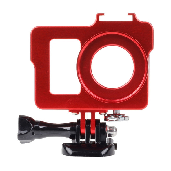 Housing Shell Metal Protective Cage with Basic Mount + Screw + UV Lens Filter for Xiaoyi Sport Camera(Red)