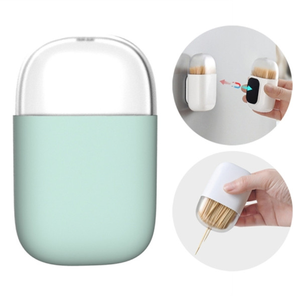 Magnetic Toothpick Holder Container Portable Toothpick Box Refrigerator Microwave Oven Household Table Toothpick Dispenser(Light Blue)