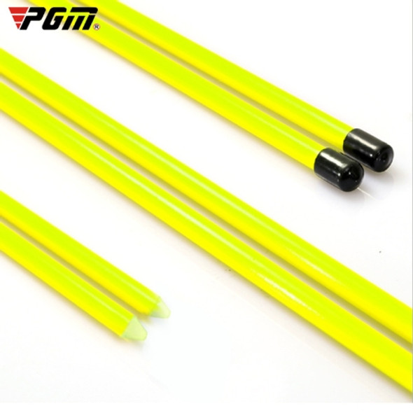 PGM 2 PCS Golf Alignment Sticks Fiberglass Training Aid Practice Rods for Correct Ball Direction(Color:Yellow Size:No Package)