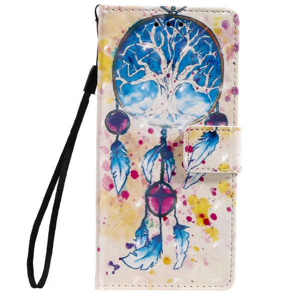 For Galaxy Note 10 3D Painted Pattern Horizontal Flip Leather Case, with Wallet & Holder & Card Slots & Lanyard(Wind Chimes)