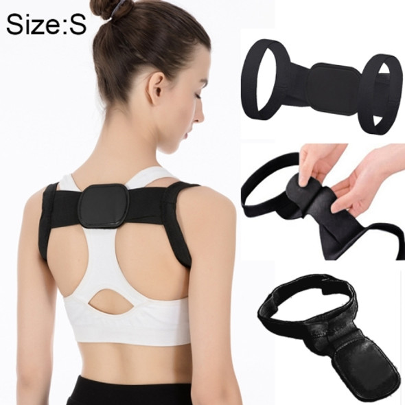 Adjustable Women Back Posture Corrector Shoulder Support Brace Belt Health Care Back Posture Belt, Size:S(Black)