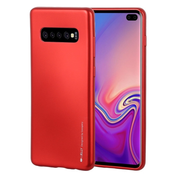 GOOSPERY I JELLY METAL TPU Case for Galaxy S10+(Red)