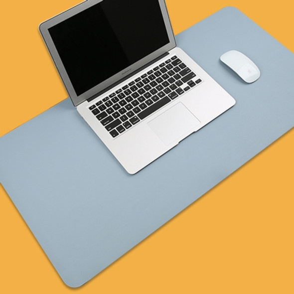 Multifunction Business PVC Leather Mouse Pad Keyboard Pad Table Mat Computer Desk Mat, Size: 60 x 30cm(Baby Blue)