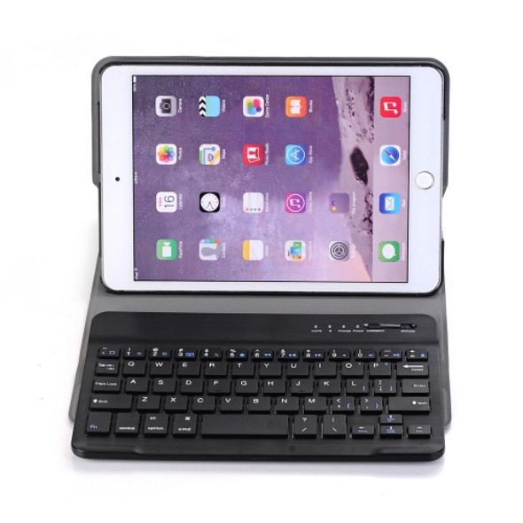 A03 for iPad mini 3 / 2 / 1 Universal Ultra-thin ABS Horizontal Flip Case + Bluetooth Keyboard(Blue)