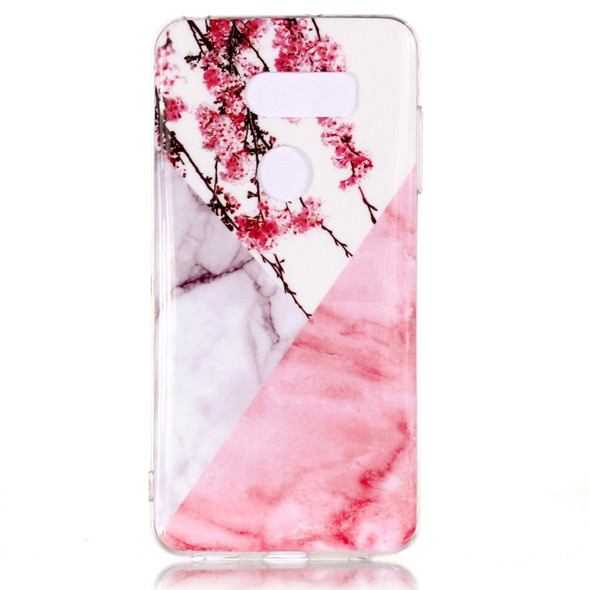 Marble Pattern Soft TPU Case For V35 ThinQ(Plum Blossom)