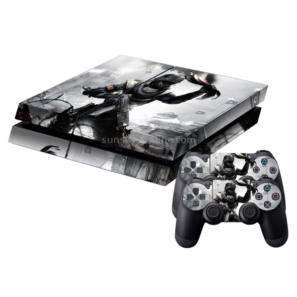 War Pattern Protective Skin Sticker Cover Skin Sticker for PS4 Game Console