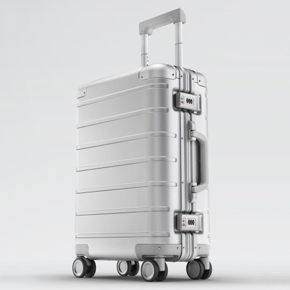 Original Xiaomi 20 inch Metal Spinner Wheel Luggage Travel Suitcase Travel Bag(Silver)