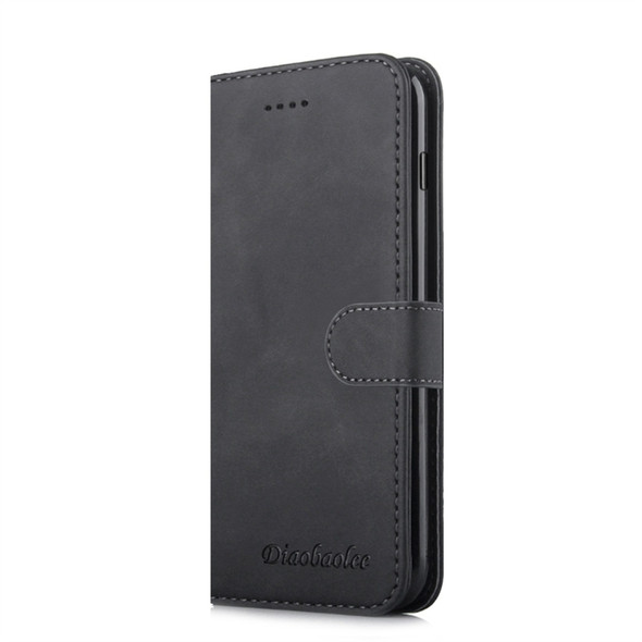 For Galaxy S10+ Diaobaolee Pure Fresh Texture Horizontal Flip Leather Case, with Holder & Card Slot & Wallet & Photo Frame(Black)