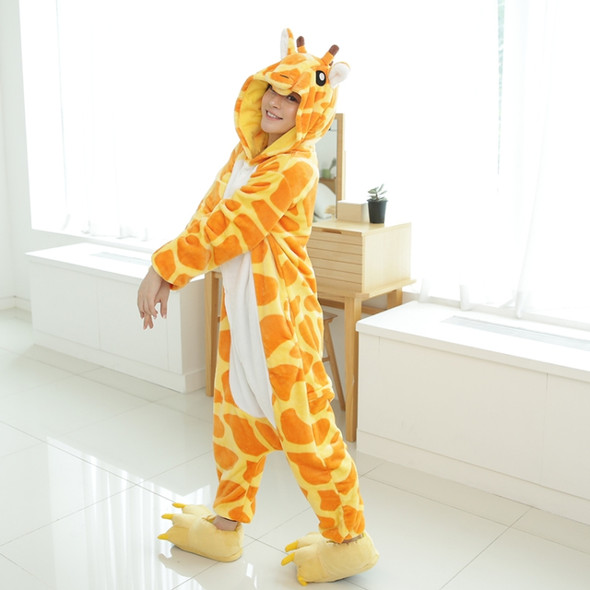 Adults Animal Pajamas Set Cartoon Women Men Winter Unisex Flannel Stitch Pajamas, Color:Deer(S)