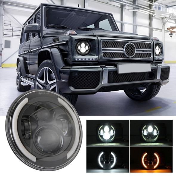 7 inch H4 / H13 DC 9V-30V 3000LM 3000K-6000K 25W Car Round Shape LED Headlight Lamps for Jeep Wrangler, with Angel Eye