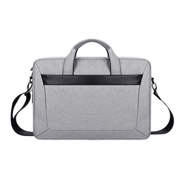 DJ06 Oxford Cloth Waterproof Wear-resistant Portable Expandable Laptop Bag for 14.1 inch Laptops, with Detachable Shoulder Strap(Grey)