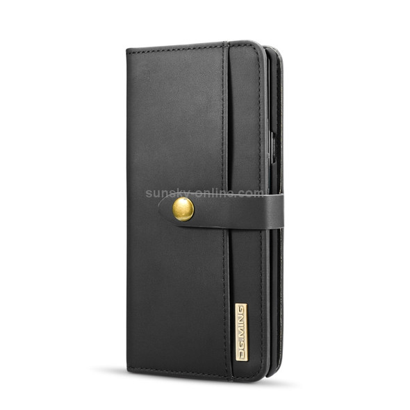 DG.MING Lambskin Detachable Horizontal Flip Magnetic Case for Galaxy Note9, with Holder & Card Slots & Wallet(Black)