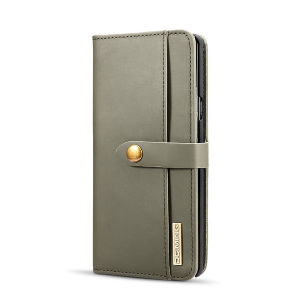 DG.MING Lambskin Detachable Horizontal Flip Magnetic Case for Galaxy Note9, with Holder & Card Slots & Wallet(Green)