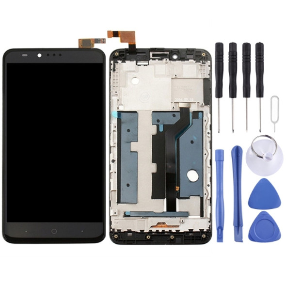 For ZTE ZMax Pro / Z981 LCD Screen and Digitizer Full Assembly with Frame(Black)
