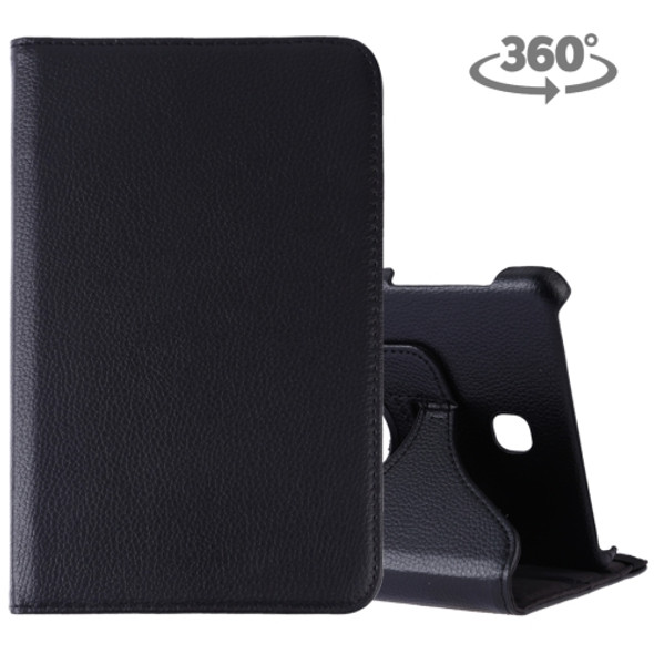 Litchi Texture Rotating ClassicBusiness Horizontal Flip Leather Case for Galaxy Tab A 8.0 T387, with Holder(Black)