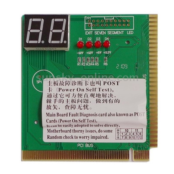 PCI 2-Bit PC analyzer Card, Computer analyzer, PC diagnostics