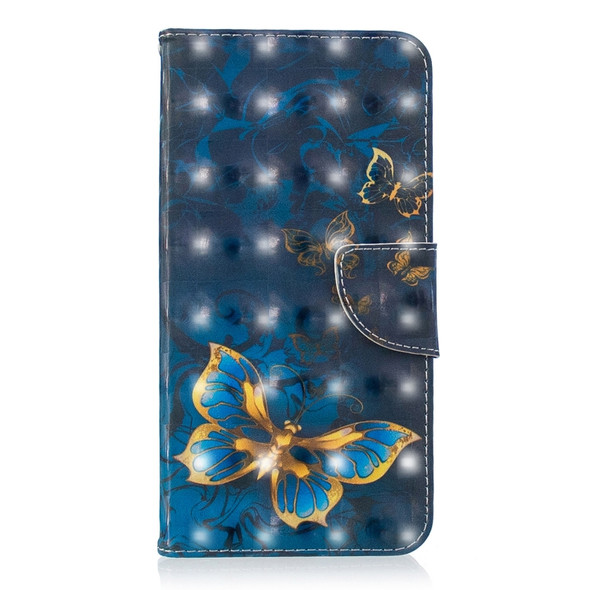 3D Colored Drawing Pattern Horizontal Flip Leather Case for Samsung Galaxy S10e, with Holder & Card Slots & Wallet(Butterfly)