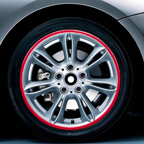 15 inch Wheel Hub Reflective Sticker for Luxury Car(Red)