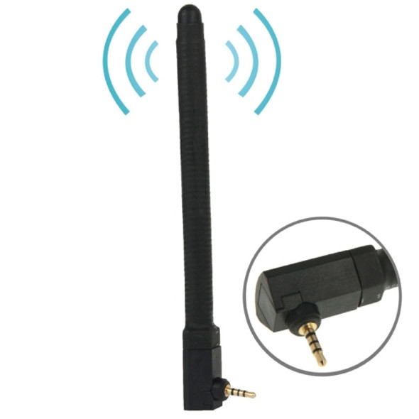 High Quality 6dBi 2.5mm Stereo Mobile FM & TV Antenna(Black)