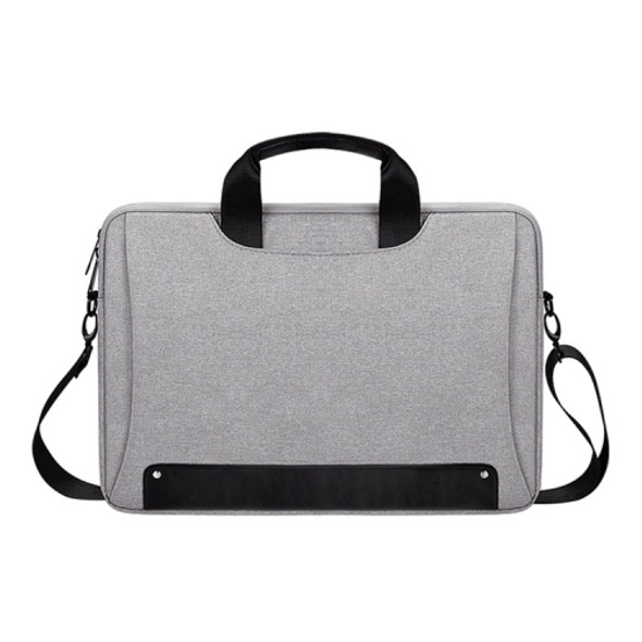 DJ08 Oxford Cloth Waterproof Wear-resistant Laptop Bag for 15.4 inch Laptops, with Concealed Handle & Luggage Tie Rod & Adjustable Shoulder Strap (Grey)