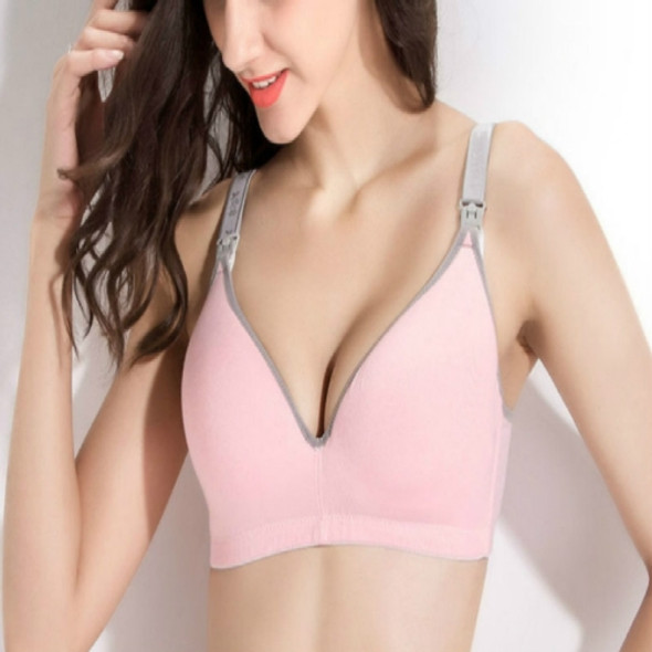 Breastfeeding Bras Maternity Nursing Bra for Feeding Nursing Underwear Clothes for pregnant women, Bands Size:80B 36B(Pink)