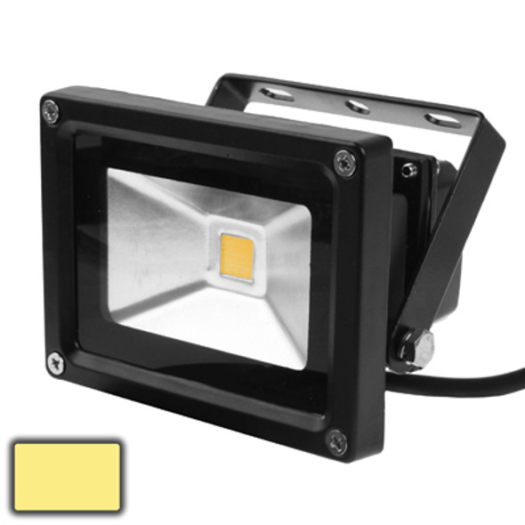 10W Waterproof LED Floodlight Lamp, Warm White Light, AC 85-265V, Luminous Flux: 800-900lm(Black)