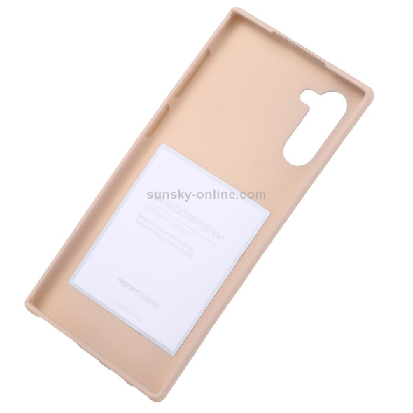 GOOSPERY SF JELLY TPU Shockproof and Scratch Case for Galaxy Note 10(Flesh Color)