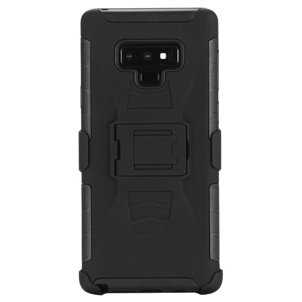 For Galaxy Note9 PC + Silicone Back Clip Sliding Sleeve Protective Case(Black)