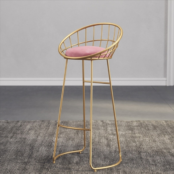 Nordic Minimalist Creative Wrought Iron Cafe High Chair(Gold)