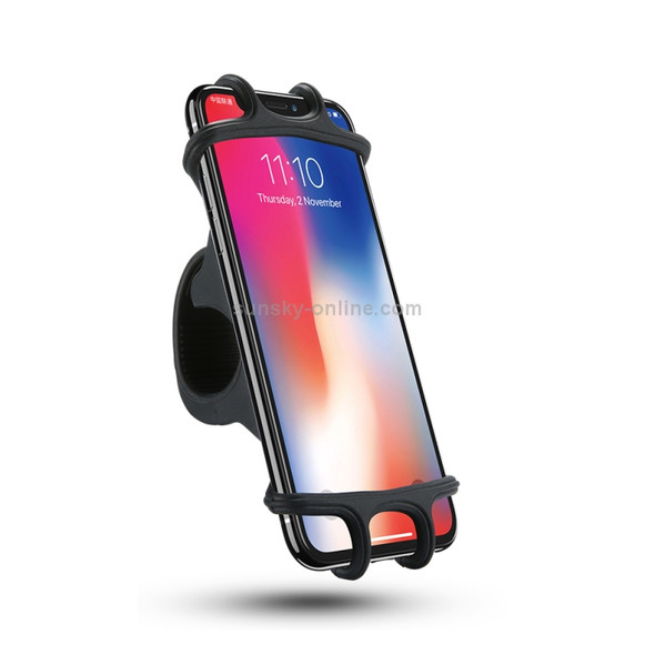 Floveme Universal Bicycle Mobile Phone Holder, Suitable for 4.0-6.3 inch Mobile Phones, For iPhone, Samsung, Huawei, Xiaomi, Lenovo, Sony, HTC and Other Smartphones(Black)