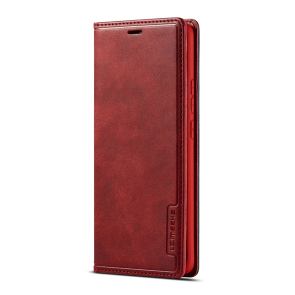 For Huawei Mate 20 Pro LC.IMEEKE LC-001 Series PU + TPU Color Matching Frosted Horizontal Flip Leather Case with Holder & Card Slot(Red)