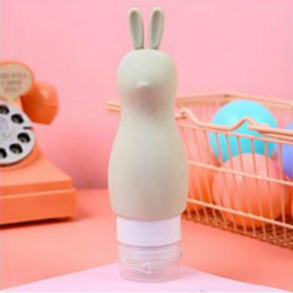 Cute Silicone Inflatable Portable Animal Shape Travel Packaged Lotion Shampoo Moisture Bottle(Gray)