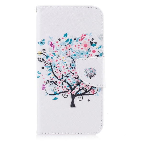 Colored Drawing Pattern Horizontal Flip Leather Case for Samsung Galaxy Note9, with Holder & Card Slots & Wallet(Tree)