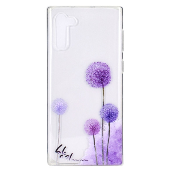 Stylish and Beautiful Pattern TPU Drop Protection Cover for Galaxy Note 10(Dandelion)