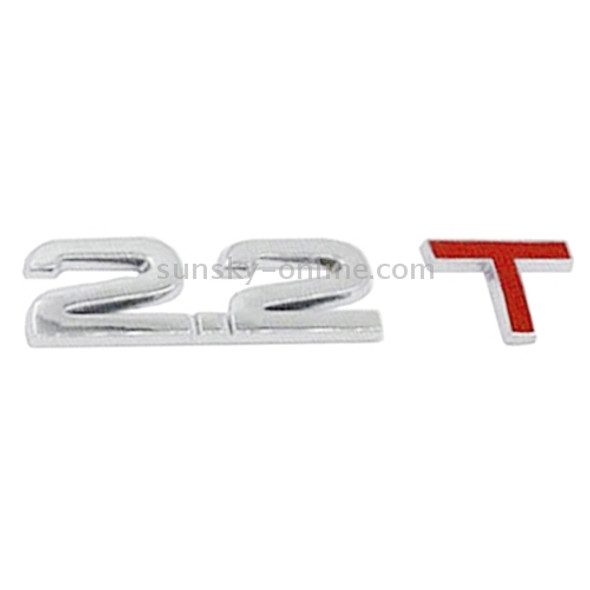 3D Universal Decal Chromed Metal 2.2T Car Emblem Badge Sticker Car Trailer Gas Displacement Identification, Size: 8.5x2.5 cm