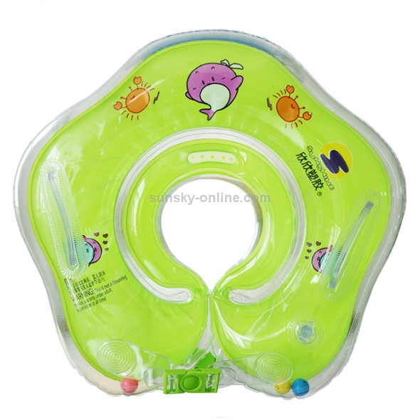 Circle Shaped Inflatable Baby Children Swimming Neck Ring(Green)