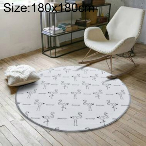 Round Carpets for Living Room Children Play Floor Mat, Size:180cm Diameter(Flamingo Round)