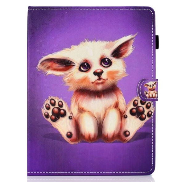 Colored Drawing Stitching Universal Horizontal Flip Leather Case, with Holder & Card Slots for 10 inch Tablet PC(Gold Fox)