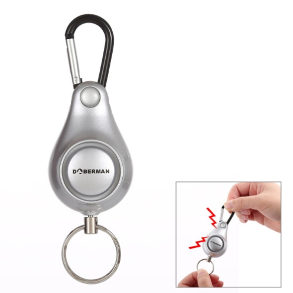 DOBERMAN Key-chain Personal Security Alarm Pull Ring Triggered Anti-attack Safety Emergency Alarm(Silver)